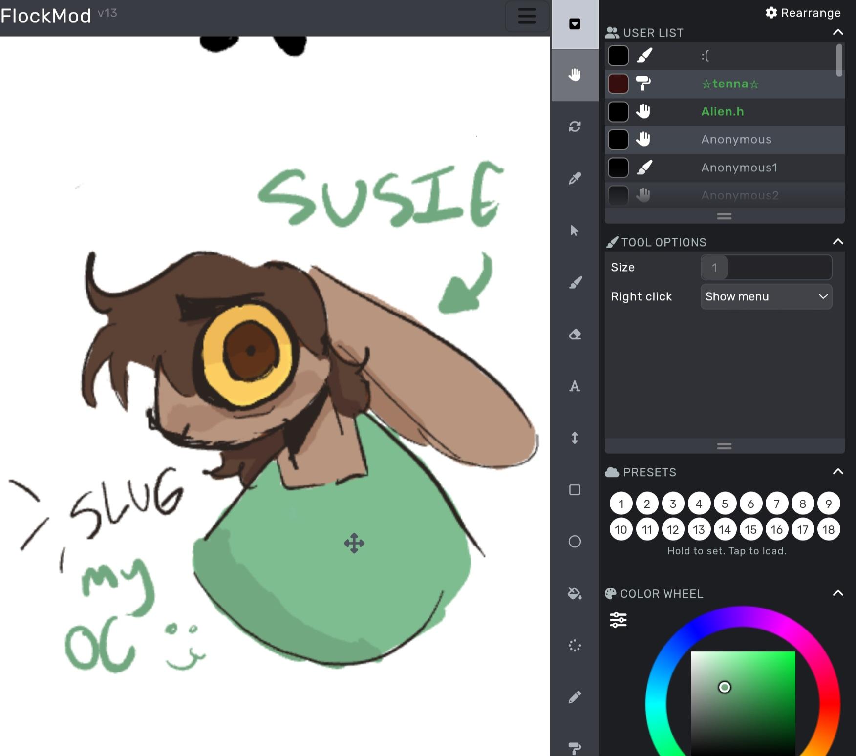 𝚜𝚕𝚞𝚐'𝚜 𝚜𝚌𝚛𝚊𝚙𝚋𝚘𝚘𝚔 there are 12 worms flockmod stuff - ibisPaint