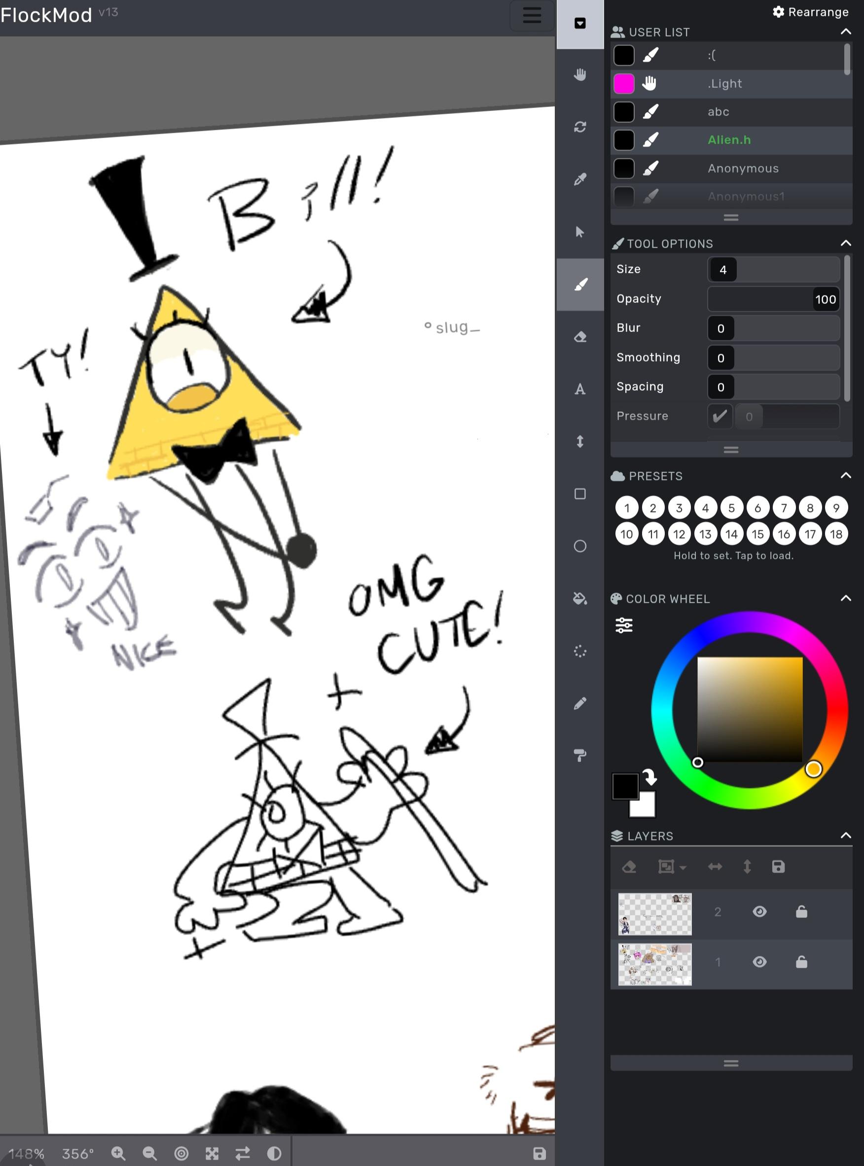 𝚜𝚕𝚞𝚐'𝚜 𝚜𝚌𝚛𝚊𝚙𝚋𝚘𝚘𝚔 there are 12 worms flockmod stuff - ibisPaint