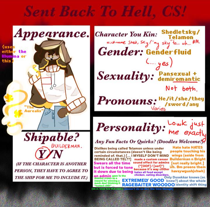 Character Sheets CS 21: Sent Back To Hell - Kinsona - ibisPaint
