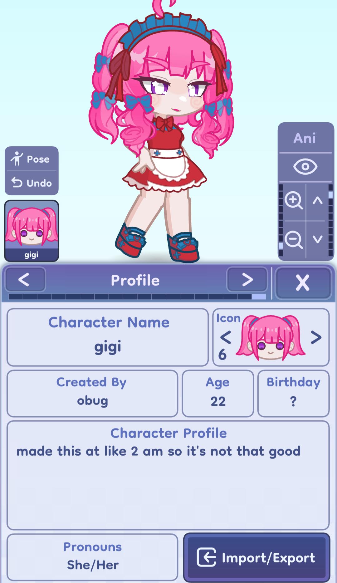 Gacha OCS stuff hehe Character 6 More designs - ibisPaint
