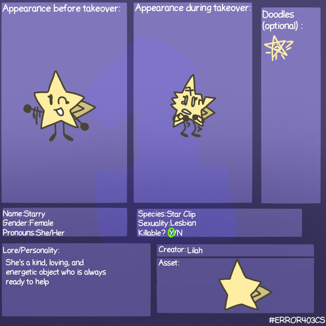 ERROR 403 [BFDI x II AU] ERROR3_ character_sheets - ibisPaint