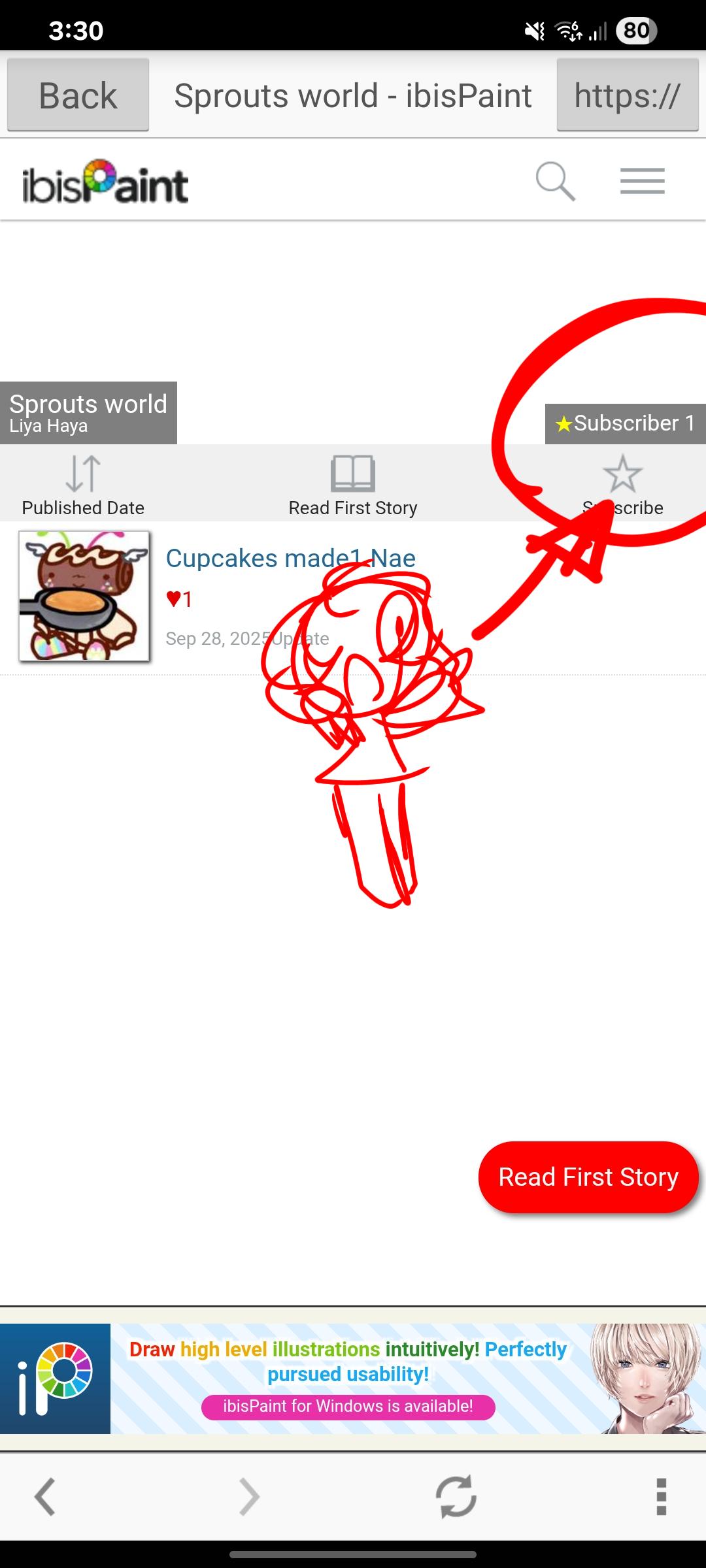 Sprouts world Cupcakes made2 OMFG THX - ibisPaint