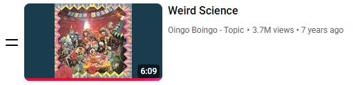 daily song recommendations! daily song number 22: Weird Science by ...