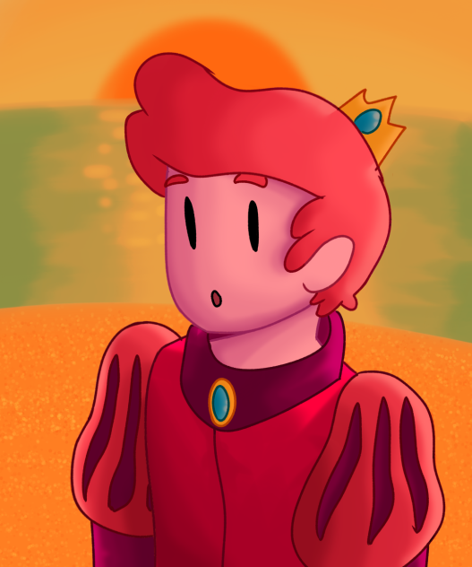 Prince gumball in sunset