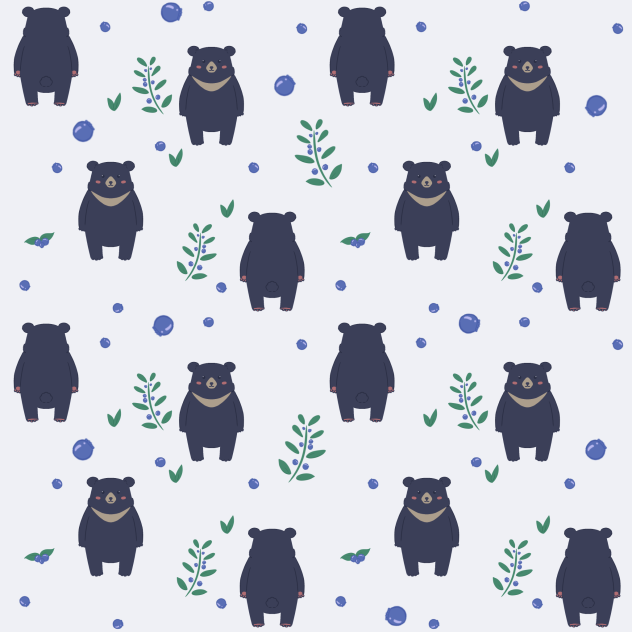 IBM2508 Moon bear pattern a