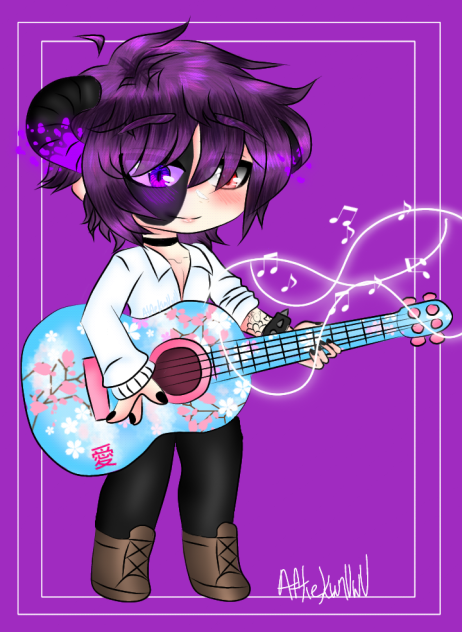 Playing guitar - ibisPaint