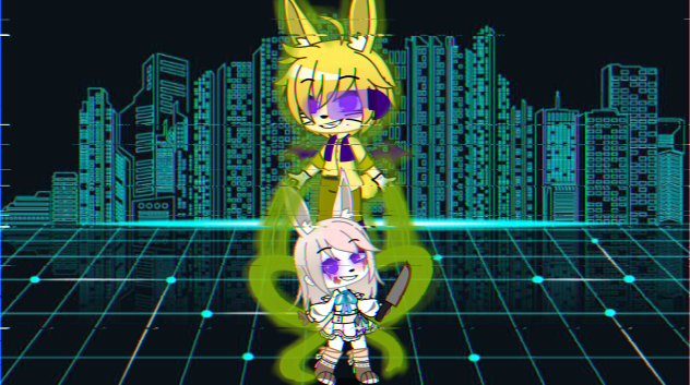 Gacha Edit of Vanny and Glitchtrap