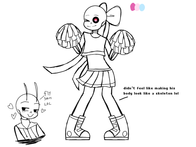flower in a cheerleader outfit