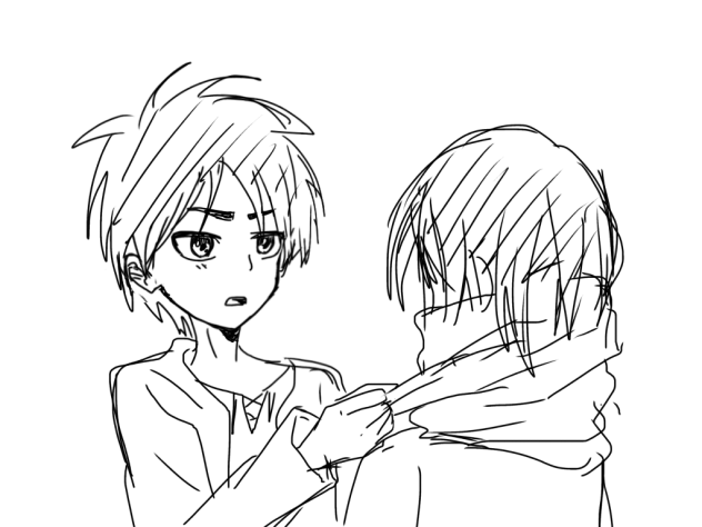 マフラーを巻いてくれてありがとう