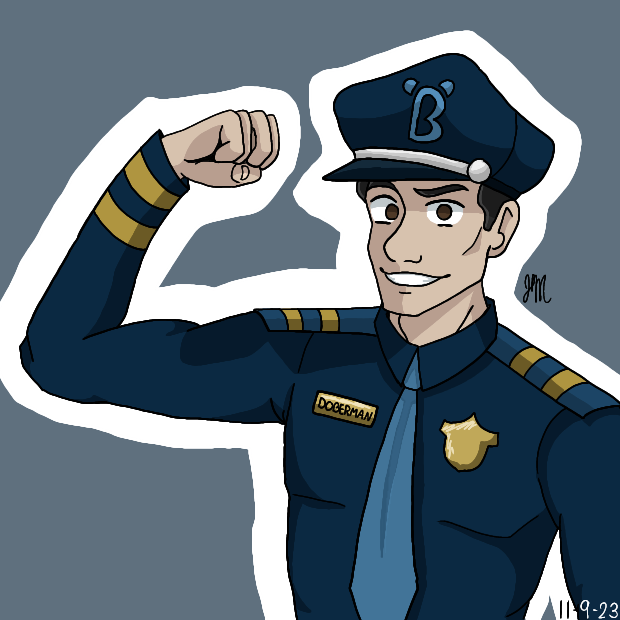 Officer Dobie (humanized)