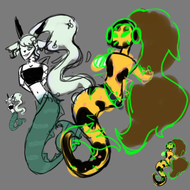 Merman doodles