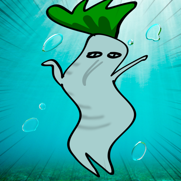 水中の中にいる大根ピクミン((え？