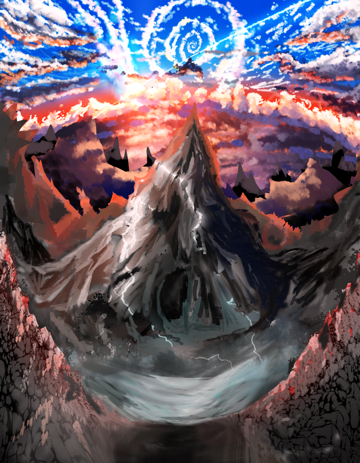 spectacular mountain view - ibisPaint