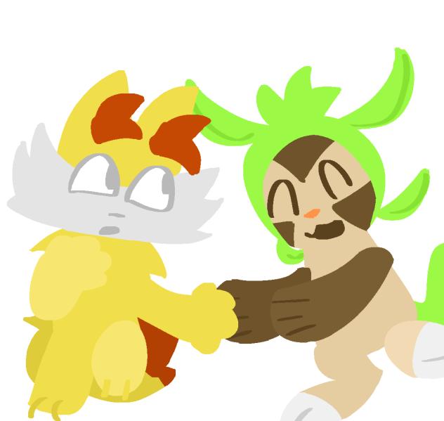 fennekin and chespin,,,,,,