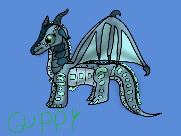 My first ever drawing of my SeaWing OC.