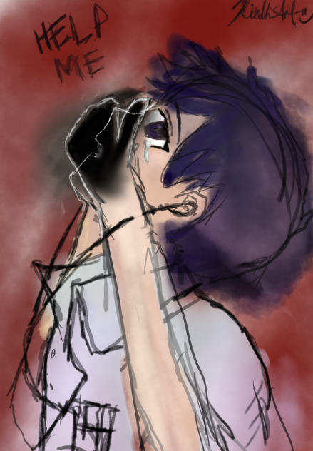 Shinji illustrations depressed - ibisPaint