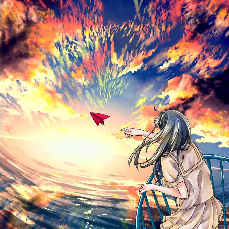 夕焼けの海 - ibisPaint