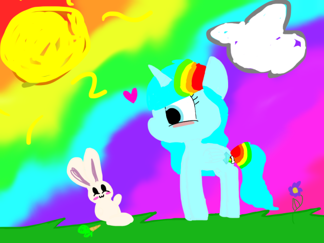 mlp speed paint of my oc rainbow crystal - ibisPaint