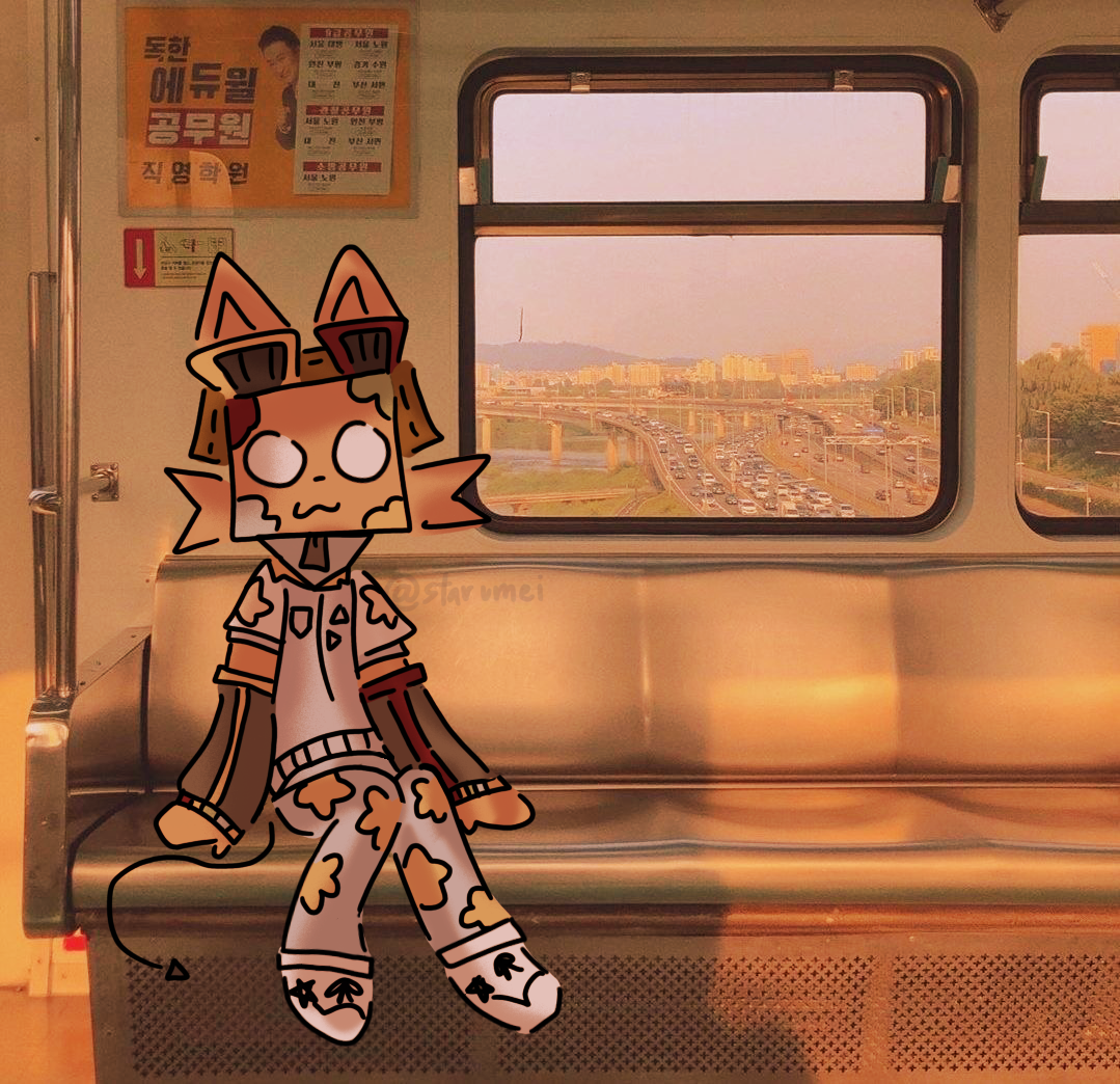 Relaxing on the train - ibisPaint