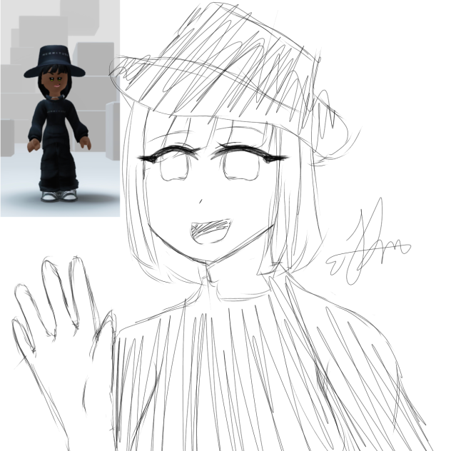 I drew my Roblox avatar