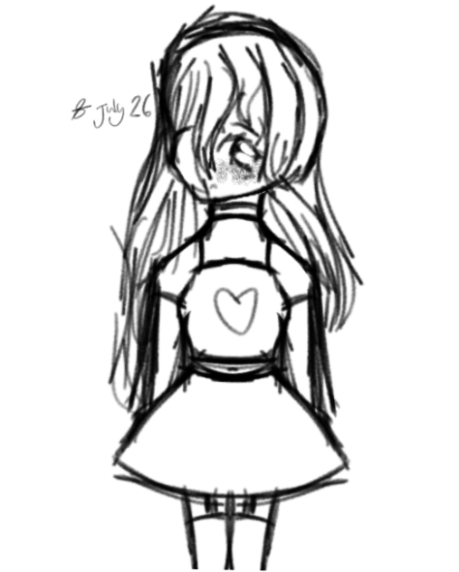 A Beautiful girl with freckles sketch