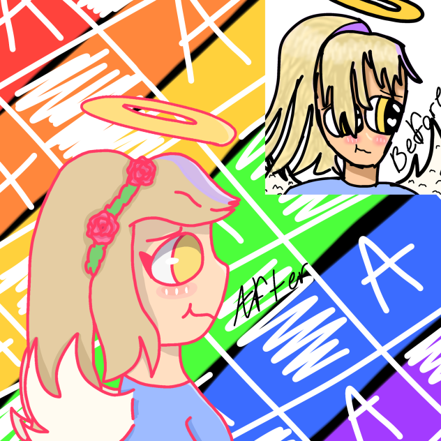 Angel before and after