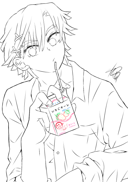 飲みたいの❓　線画