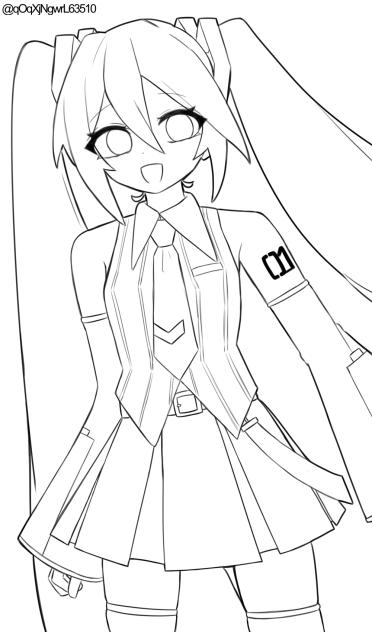 初音ミクV6 塗り絵
