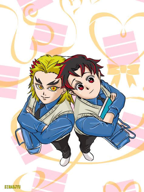 桃寿郎くんと炭彦くん