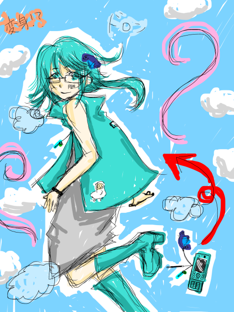 擬人化 myガラケー