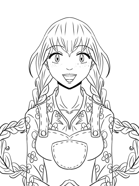 Farm girl colorless