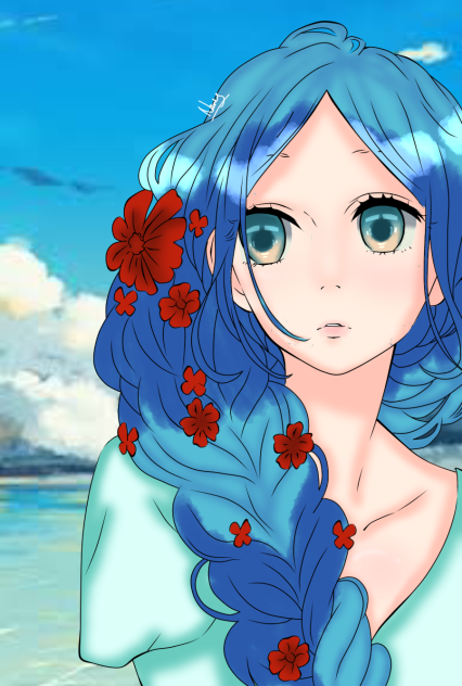 オーシャンガール Ibispaint