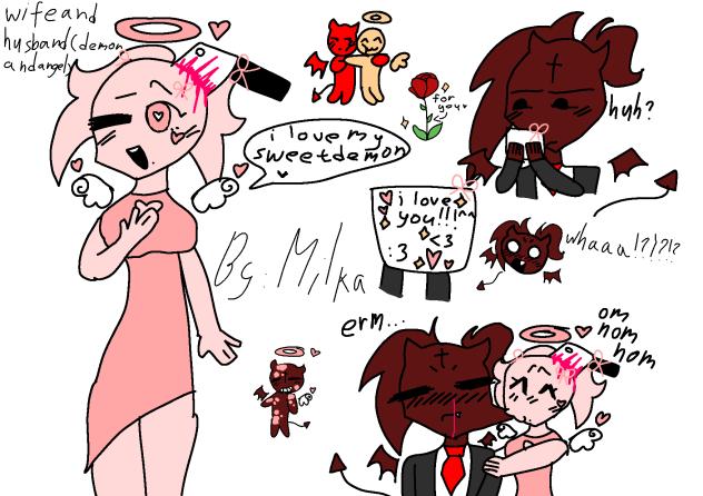 wife and husband(demon and angel) LOVE!!
