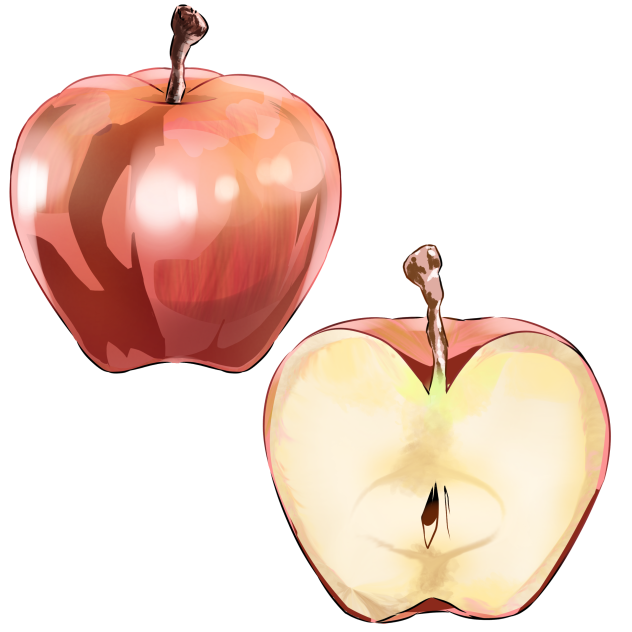 Apple and Sliced Apple