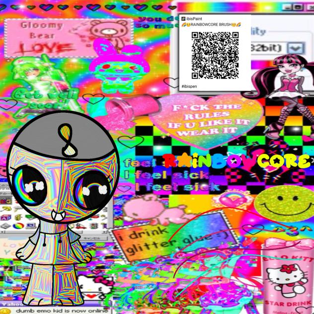 rainbowcore brush