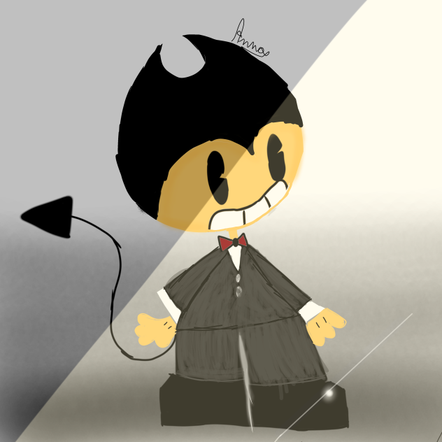 recreating a drawing of bendy that I