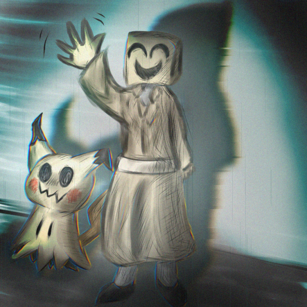 笑み男とミミッキュ