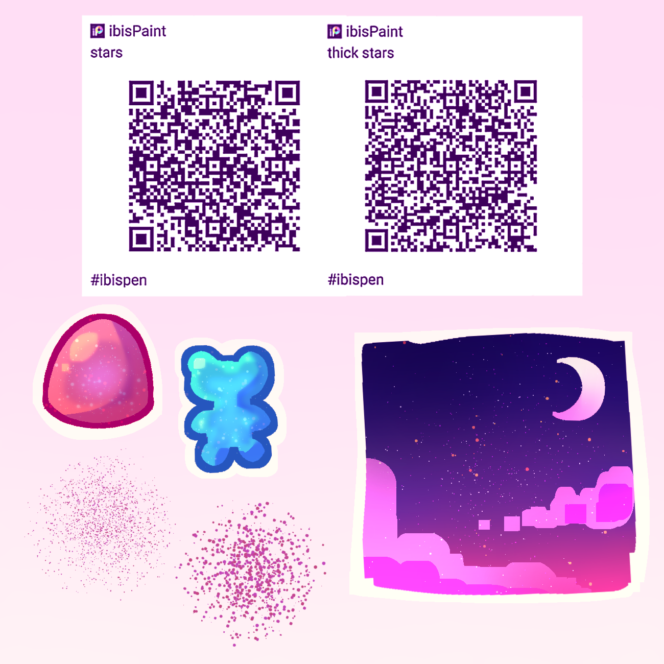 particle + star brush - ibisPaint