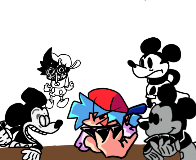 The gang playing uno