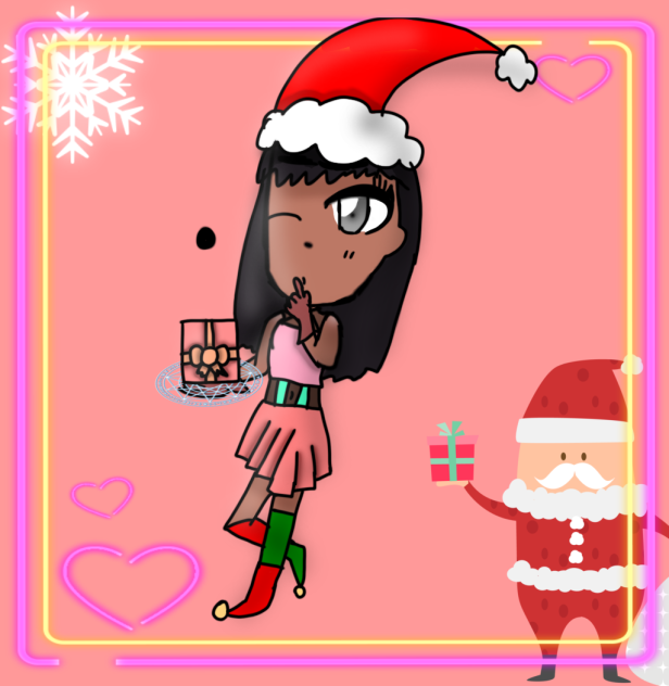 Adam as a Santa Girl