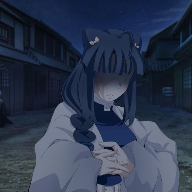 Mai in makima pose