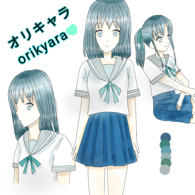 オリキャラ描いてみた😆