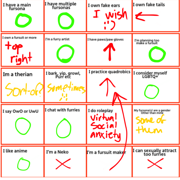 Furry bingo because yes