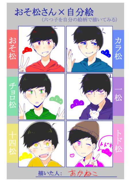 自分絵でおそ松さん