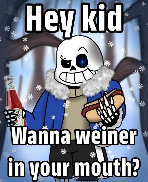 Hey kid, wanna wiener in your mouth