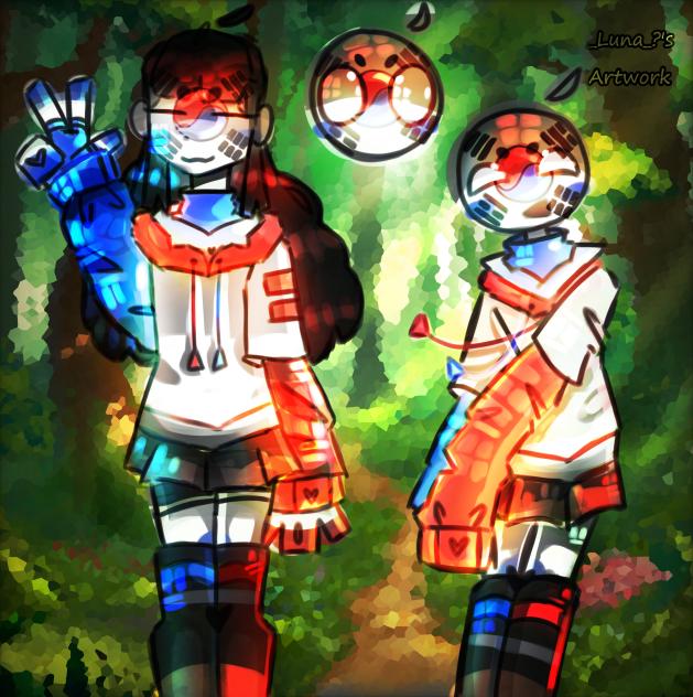 Drawing South Korea ❤️💙🤍🖤