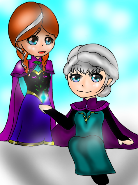 Elsa and Anna - ibisPaint