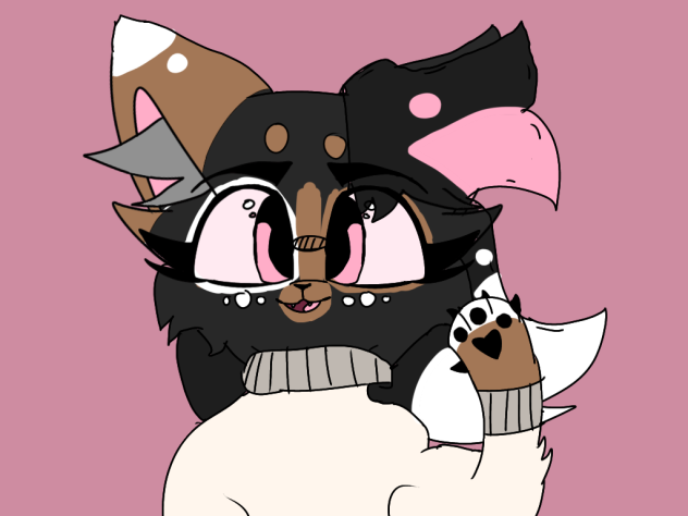 drew my dog with hair