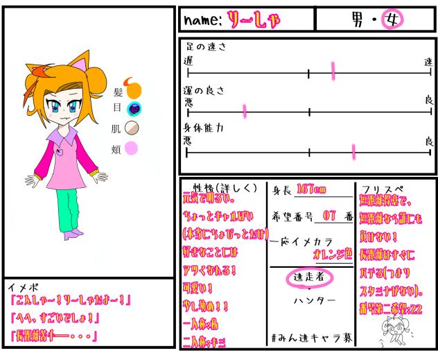 みん逃キャラ募！
