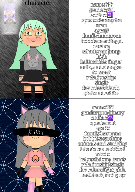 my new characters for my new comic